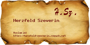 Herzfeld Szeverin névjegykártya